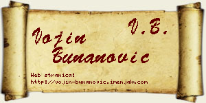 Vojin Bunanović vizit kartica